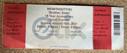 Ticket stub, tags: Ticket - mewithoutYou / Dominic Angelella on Aug 15, 2021 [707-small]