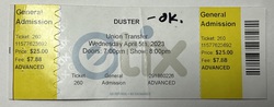 Ticket stub (signed), tags: Ticket - Duster / Widowspeak on Apr 5, 2023 [768-small]