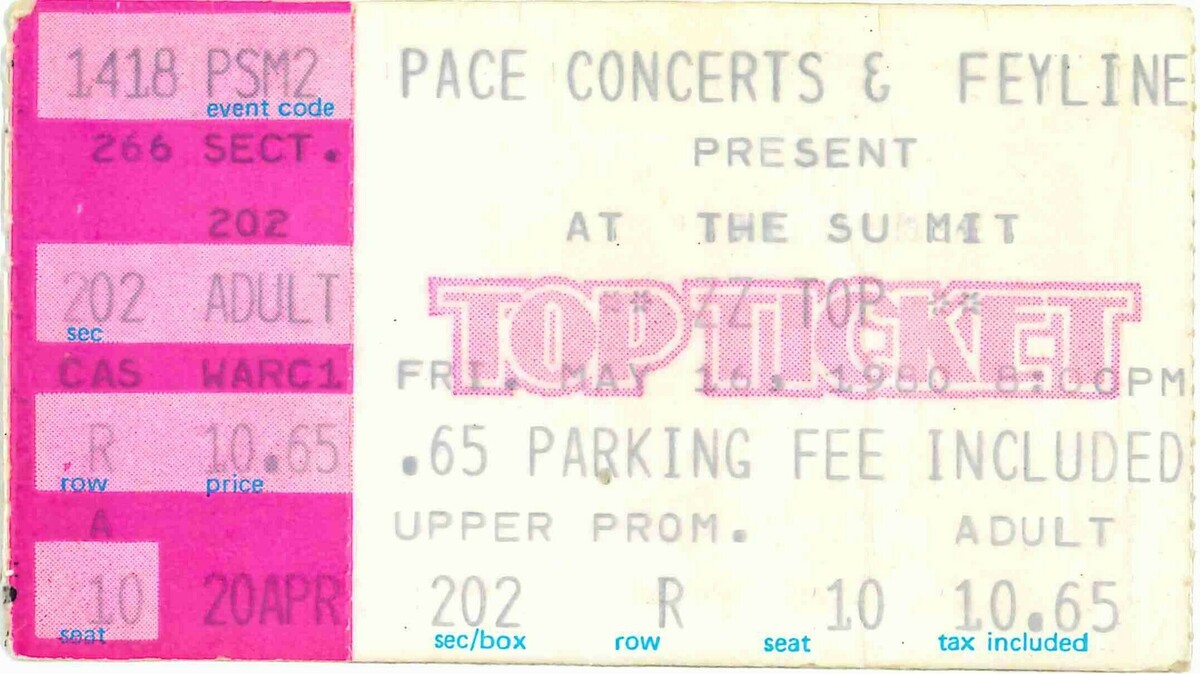 ZZ Top's 1980 Concert & Tour History | Concert Archives