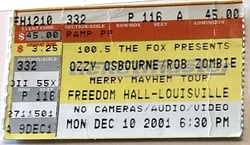Ozzy Osbourne / Rob Zombie / Mudvayne / Soil on Dec 10, 2001 [327-small]