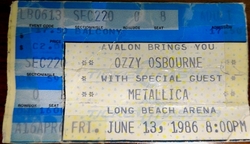 Ozzy Osbourne / Metallica on Jun 13, 1986 [370-small]