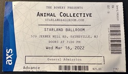ticket stub, tags: Ticket - Animal Collective / L'Rain on Mar 16, 2022 [144-small]