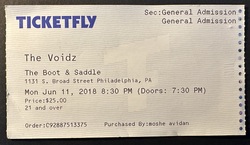 ticket stub, tags: Ticket - The Voidz / Beau on Jun 11, 2018 [146-small]