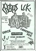 Chaos UK / Dirge / Concrete Sox / Onslaught / Scum Dribblers on Nov 24, 1984 [294-small]