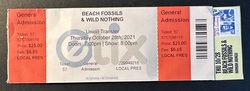 Ticket stub, tags: Ticket - Beach Fossils / Wild Nothing / Hannah Jagadu on Oct 28, 2021 [378-small]