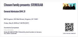Ticket stub (cancelled), tags: Ticket - Stereolab / Deradoorian on May 8, 2020 [440-small]