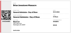 Ticket stub (digital), tags: Ticket - The Brian Jonestown Massacre / The Magic Castles on May 11, 2022 [506-small]