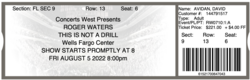 Ticket stub (digital), tags: Ticket - Roger Waters on Aug 5, 2022 [512-small]