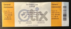 Ticket stub, tags: Ticket - Lotus on May 14, 2022 [546-small]
