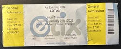 Ticket stub, tags: Ticket - Lotus on Jan 21, 2023 [547-small]