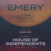 Emery / Slow Joy / Zachary West & The Good Grief on Sep 14, 2023 [610-small]