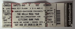 Ticket stub, tags: Ticket - Green Day / Fall Out Boy / Weezer / The Interupters on Aug 20, 2021 [884-small]