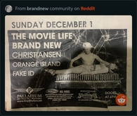 Brand New / The Movielife / Christiansen / Orange Island / Fake ID on Dec 1, 2002 [345-small]