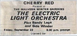Electric Light Orchestra (ELO) / Bandy Leggs / Sidewinder on Sep 22, 1972 [594-small]