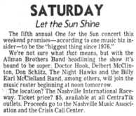 Allman Brothers Band / Dr. Hook / Delbert McClinton / Don Schlitz / The Night Hawks / Billy Earl McClelland Band / Ron Cornelius Band on May 30, 1981 [758-small]