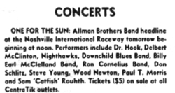 Allman Brothers Band / Dr. Hook / Delbert McClinton / Don Schlitz / The Night Hawks / Billy Earl McClelland Band / Ron Cornelius Band on May 30, 1981 [763-small]