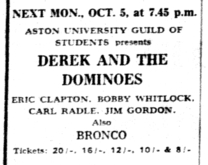 Derek and the Dominos / Bronco on Oct 5, 1970 [939-small]