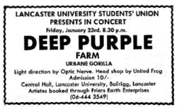 Deep Purple / Farm / Urbane Gorilla on Jan 23, 1970 [364-small]