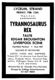 Tyrannosaurus Rex / Taste / Eric Broughton / The Liverpool Scene on Feb 13, 1970 [437-small]