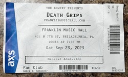 Ticket stub, tags: Ticket - Death Grips on Sep 23, 2023 [696-small]