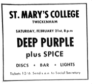 Deep Purple / Spice on Feb 21, 1970 [620-small]