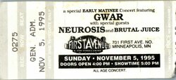  GWAR / Neurosis / Brutal Juice on Nov 5, 1995 [345-small]