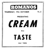 Cream / Taste / Rory Gallagher / Tara on Oct 19, 1967 [779-small]