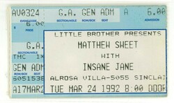 Matthew Sweet / Insane Jane on Mar 24, 1992 [099-small]