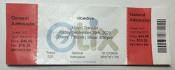 Ticket stub, tags: Ticket - Slowdive / Drab Majesty on Sep 29, 2023 [185-small]