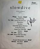Slowdive setlist (signed!), tags: Setlist - Slowdive / Drab Majesty on Sep 30, 2023 [187-small]