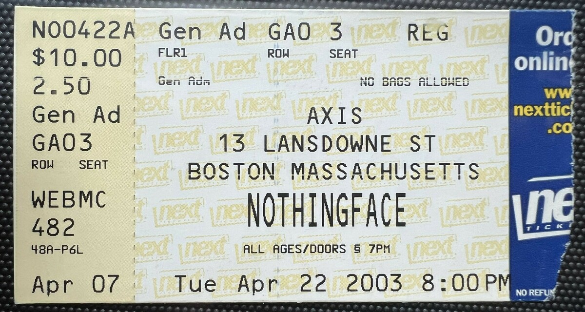 Concert History of Axis Boston, Massachusetts, United States Concert
