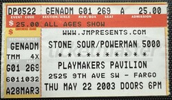 Stone Sour / Powerman 5000 / Ra / Outspoken on May 22, 2003 [350-small]