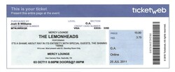 The Lemonheads / The Shining Twins / New York Rivals on Oct 3, 2011 [636-small]