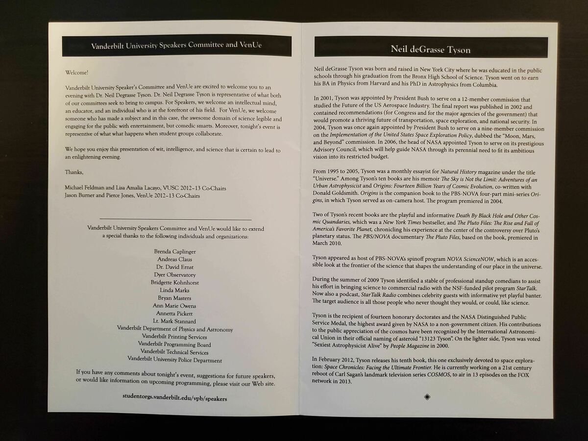 Dr. Neil deGrasse Tyson Concert & Tour History (Updated for 2024 2025