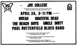 Grateful Dead / The Beach Boys / The Butterfield Blues Band / Mountain / Uncle Dirty on Apr 24, 1971 [846-small]