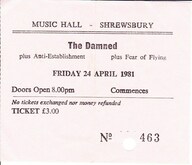 The Damned / Fear Of Flying / Anti Nowhere League on Apr 24, 1981 [256-small]
