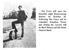 Jim Croce / Rick Nelson and The Stone Canyon Band / Jonathan Moore on Oct 28, 1972 [370-small]