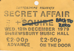 Secret Affair / Back to Zero on Dec 12, 1979 [556-small]