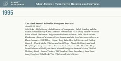 The 22nd Annual Telluride Bluegrass Festival on Jun 15, 1995 [484-small]