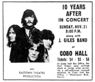 Ten Years After / The J. Geils Band on Nov 21, 1971 [617-small]