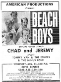 The Beach Boys / Chad & Jeremy / Tommy Van & The Echoes / The Minus Four on Nov 23, 1966 [787-small]