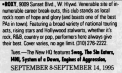 Engines Of Aggression / I4NI / The Sin Eaters / Sledgehammer Ledge / S.W.A.G. / System of a Down on Sep 12, 1995 [734-small]