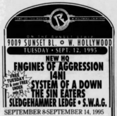 Engines Of Aggression / I4NI / The Sin Eaters / Sledgehammer Ledge / S.W.A.G. / System of a Down on Sep 12, 1995 [735-small]