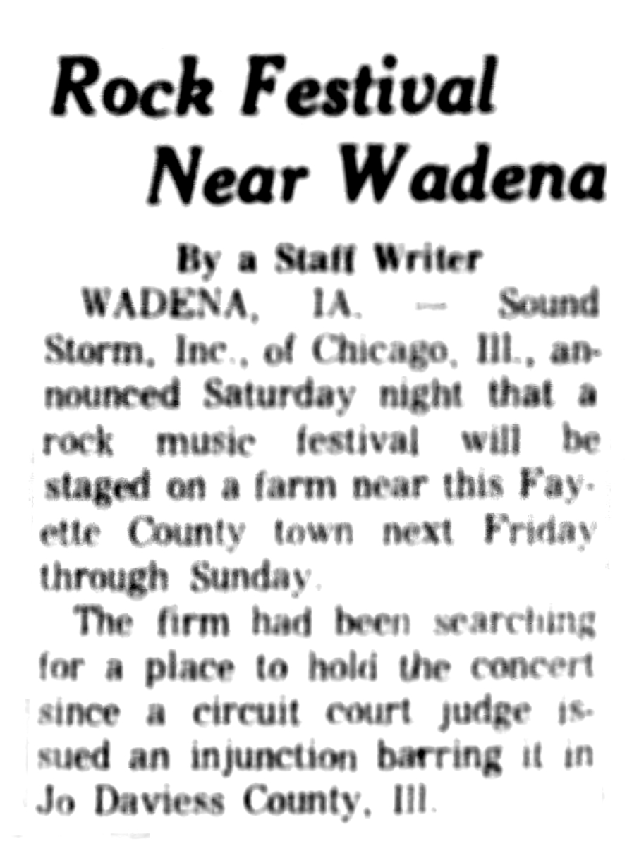 Concert History of Clarence Schmitt Farm Wadena, Iowa, United States