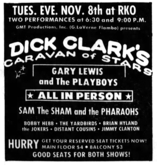 Gary Lewis & The Playboys / Sam The Sham & The Pharaohs / The Yardbirds / Bryan Hyland / Bobby Hebb on Nov 8, 1966 [236-small]