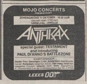 Testament / Paul Di'anno's battlezone / ANTHRAX on Oct 11, 1987 [560-small]