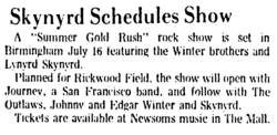 Journey / The Outlaws / Johnny Winter / Edgar Winter / Lynyrd Skynyrd on Jul 16, 1976 [237-small]