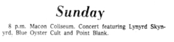 Lynyrd Skynyrd / Blue Öyster Cult / Point Blank on Aug 1, 1976 [321-small]