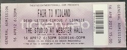 Fair To Midland / Dead Letter Circus / Lionize on Apr 16, 2012 [757-small]