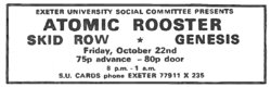Atomic Rooster / Skid Row / Genesis on Oct 22, 1971 [802-small]